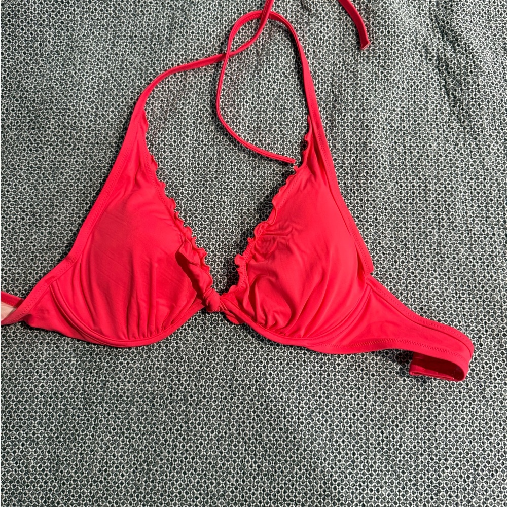 Vibrant Pink Halter Bikini Top